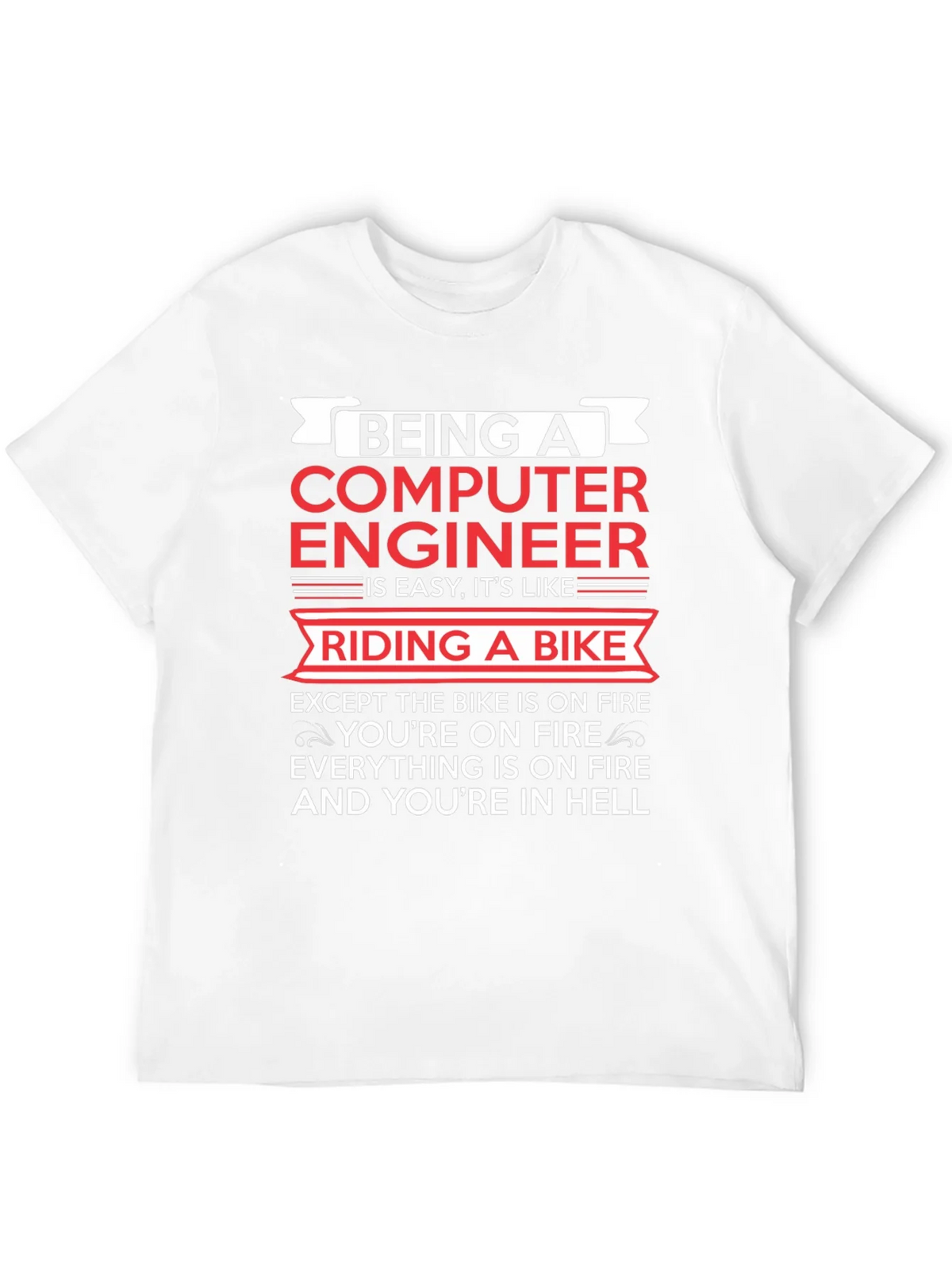 Computer Engineer Bike Fire T-Shirt