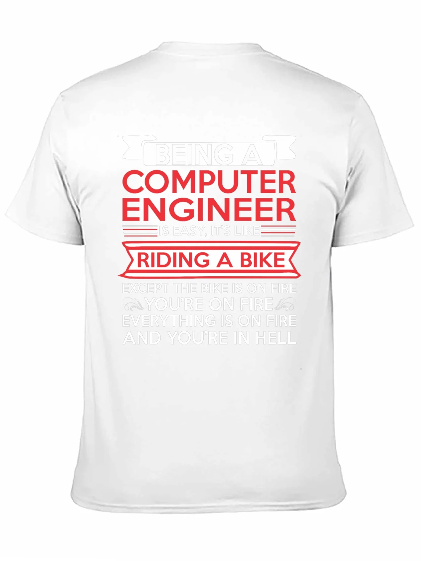 Computer Engineer Bike Fire T-Shirt