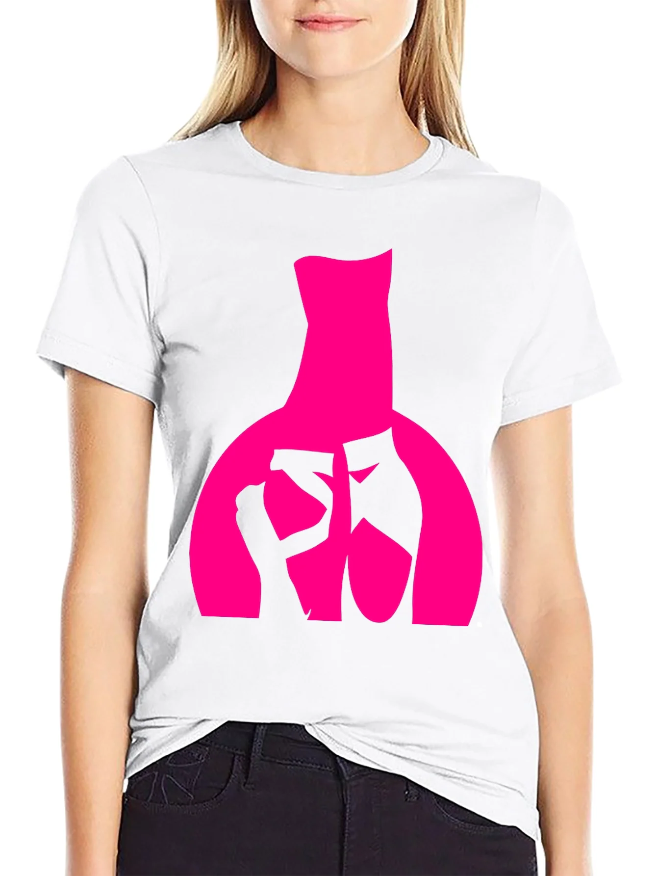 Ballet Dancer Graphic Tee - Black Cotton