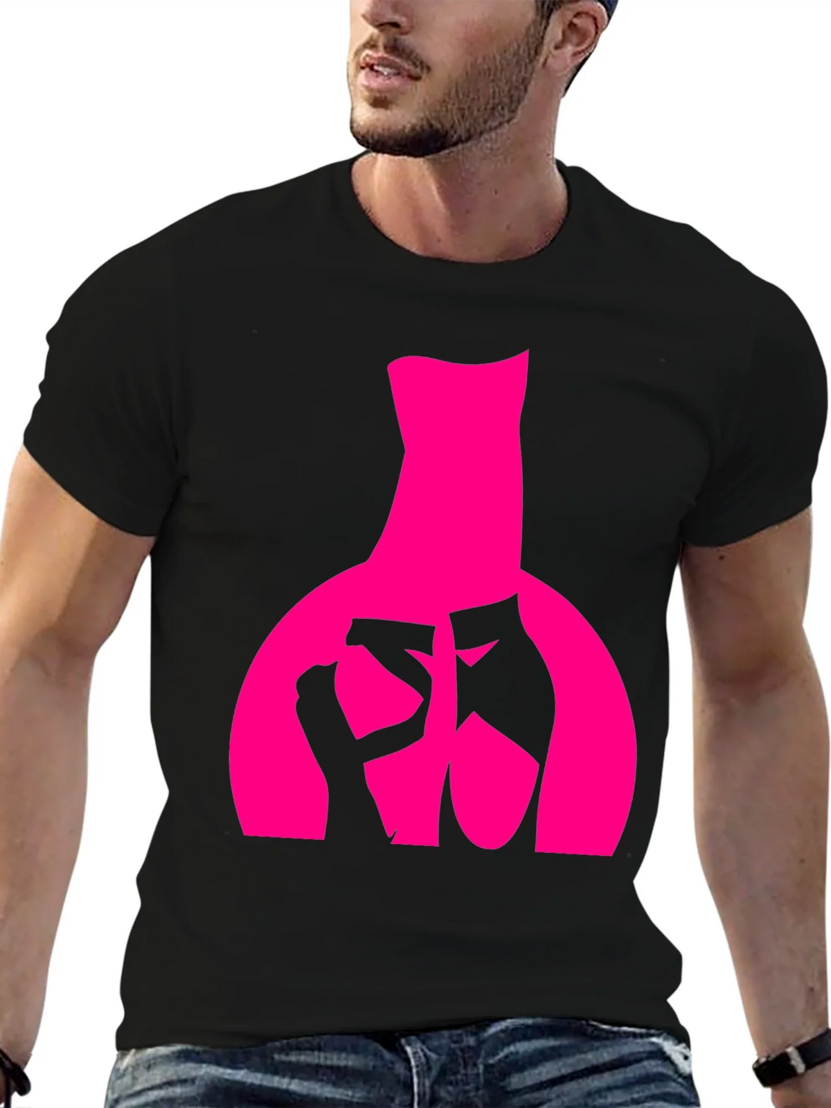 Ballet Dancer Graphic Tee - Black Cotton