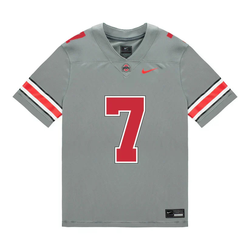 Jermaine Mathews Jr. Ohio State Buckeyes Jersey  Grey