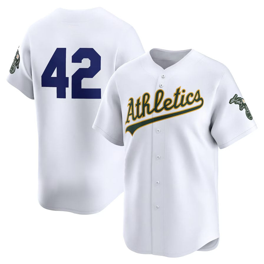 Oakland Athletics 2024 #42 Jackie Robinson Day Home Limited Jersey C White Stitches Baseball Jerseys