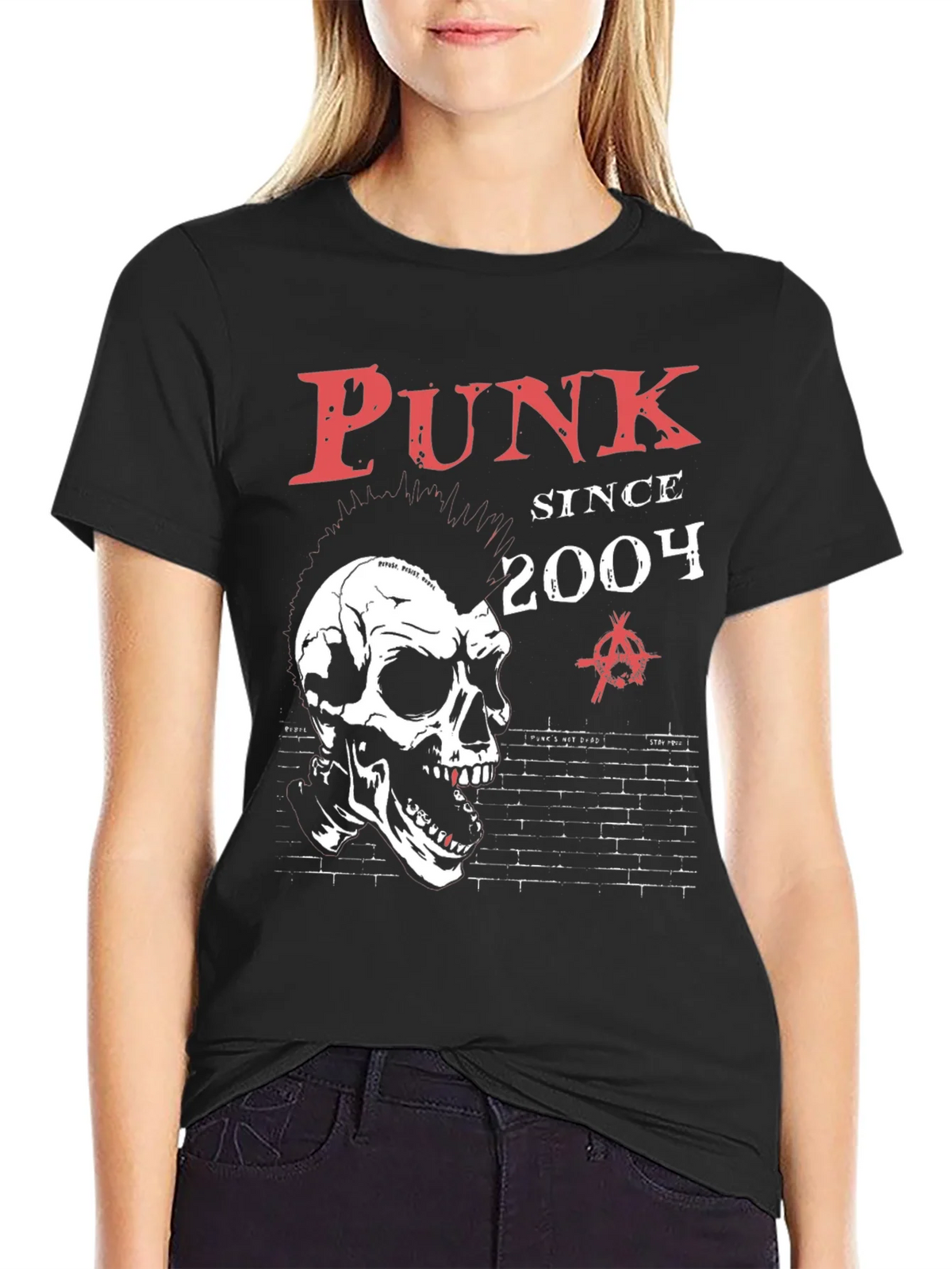 Punk Since 2004 Skull Graphic T-Shirt