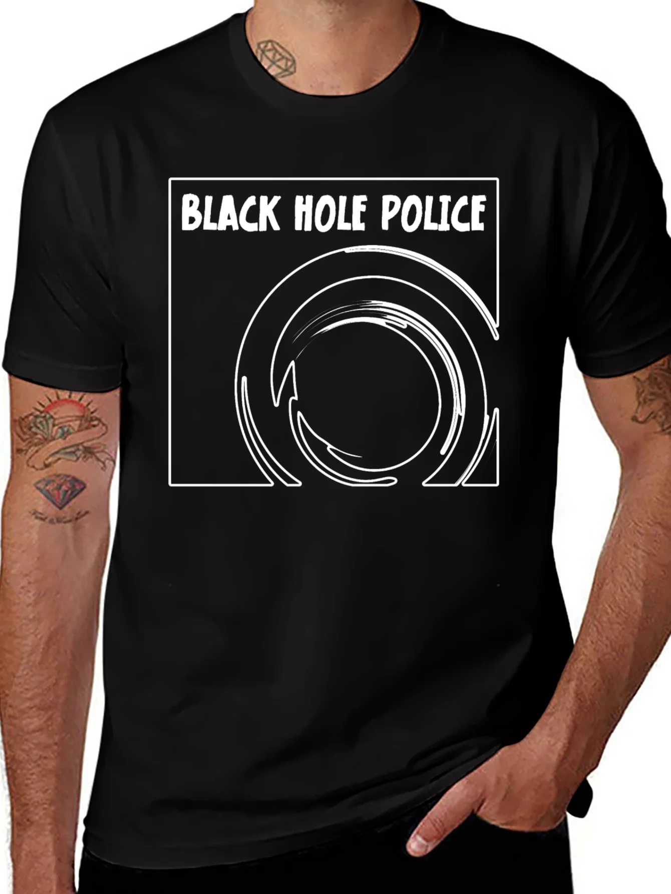 Black Hole Police Graphic Tee