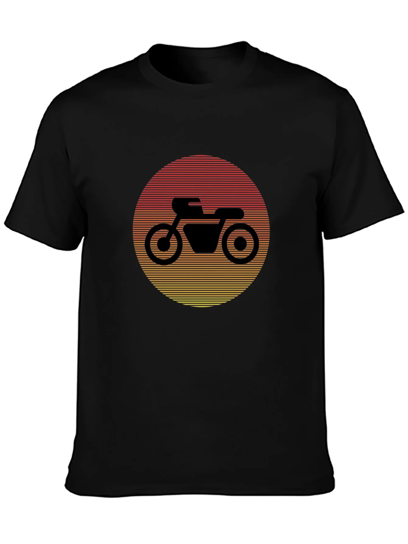 Retro Motorcycle Sunset Graphic Tee