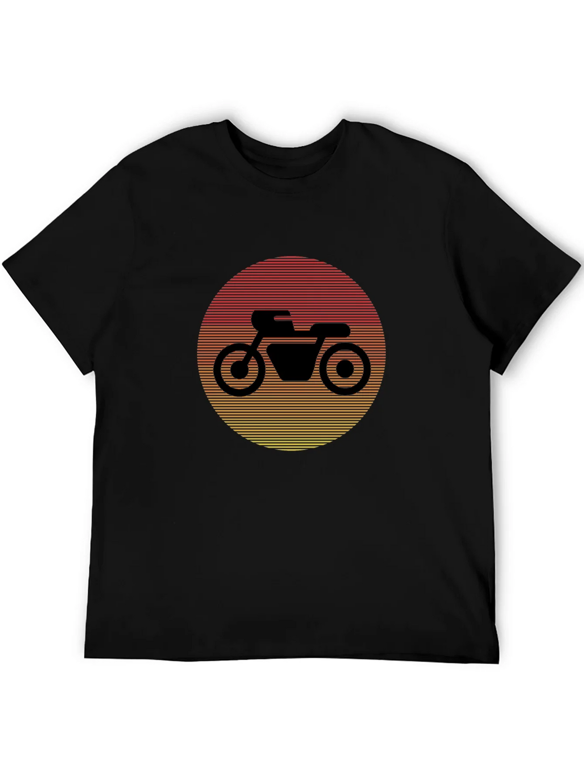 Retro Motorcycle Sunset Graphic Tee