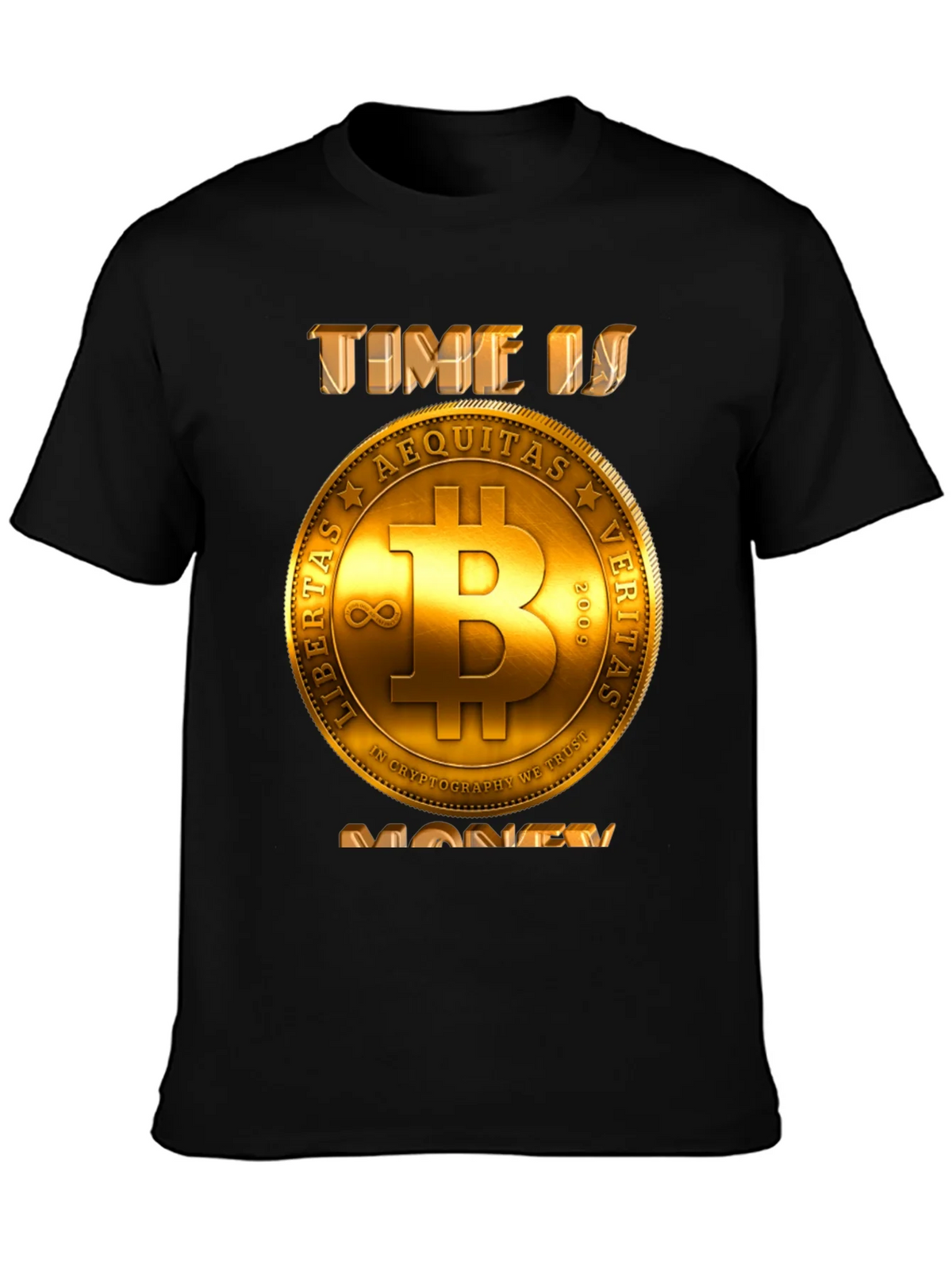 Bitcoin Time is Money T-Shirt - Crypto Currency Tee