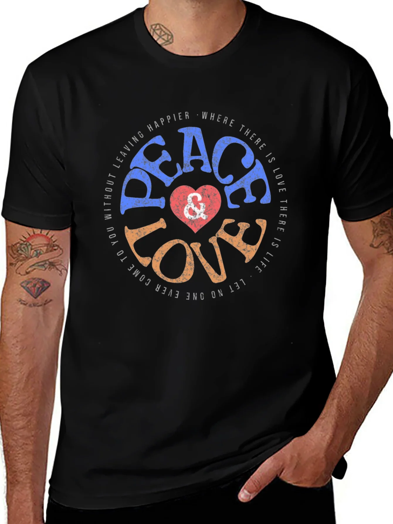 Peace Love Graphic T-Shirt