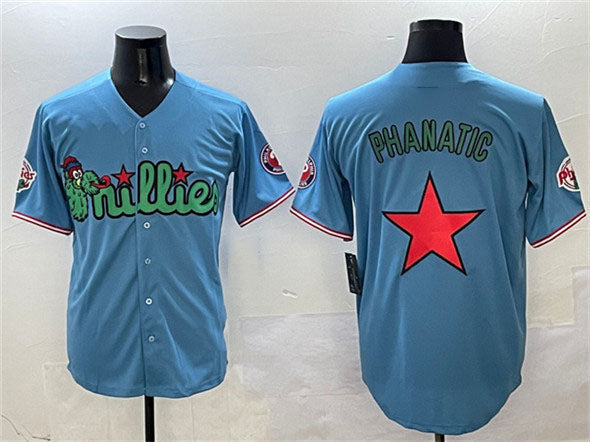Philadelphia Phillies Light Blue Phanatic Limited Stitched Baseball Jersey