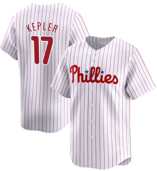 Philadelphia Phillies #17 Max Kepler White 2024 Home Limited Stitched Baseball Jersey