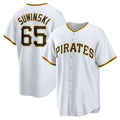 Pittsburgh Pirates #65 Jack Suwinski Home Replica Jersey - White Stitched Baseball Jersey