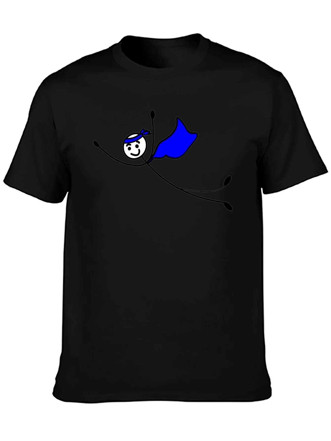 Superhero Stick Figure Graphic T-Shirt