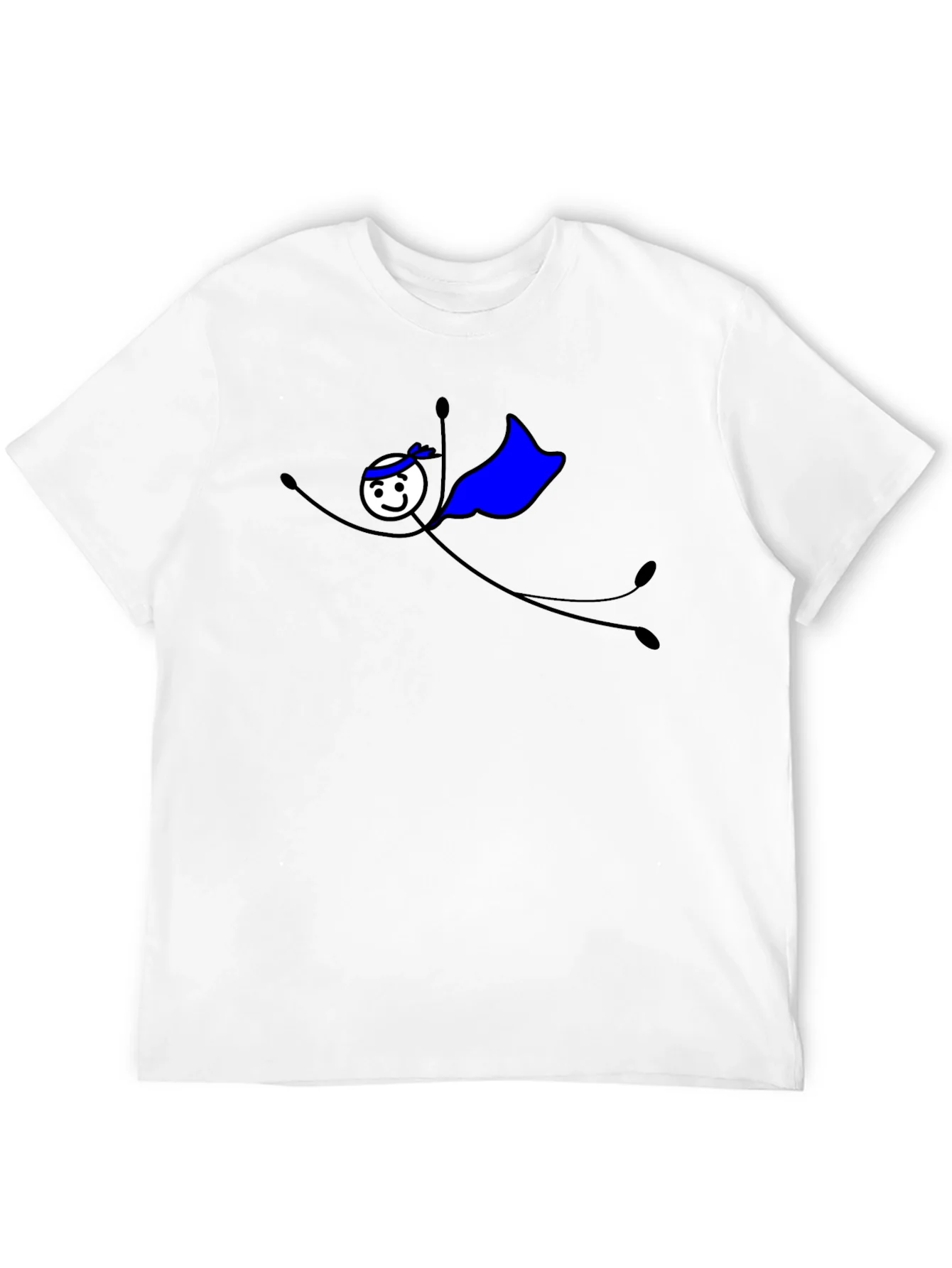 Superhero Stick Figure Graphic T-Shirt