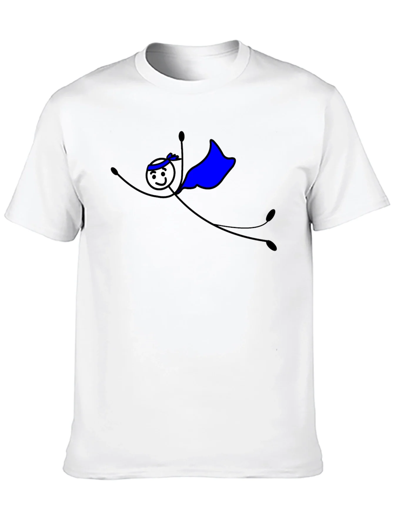 Superhero Stick Figure Graphic T-Shirt