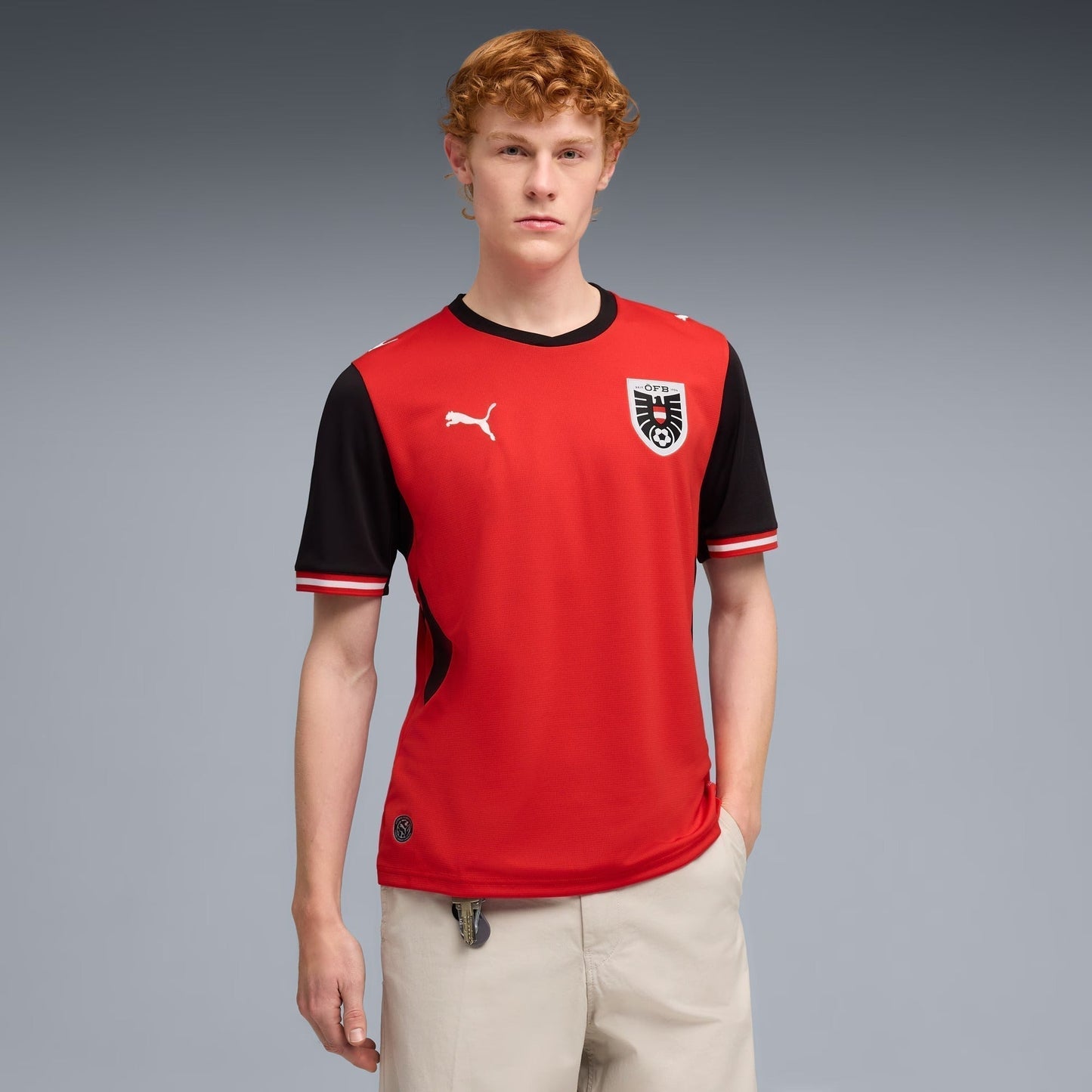 Puma Austria National Team 2026 Home Supporter Edition Jersey  Red/Black