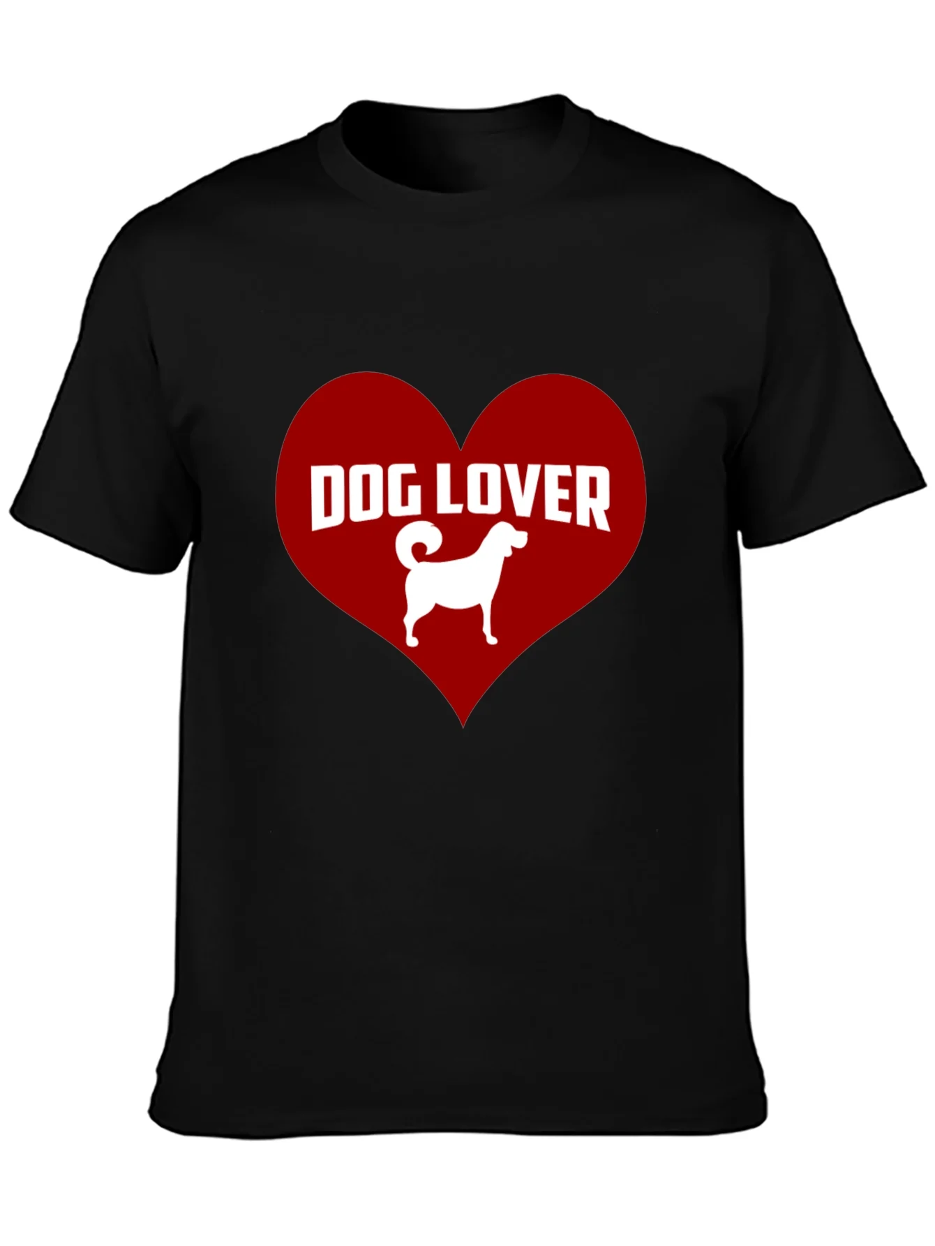 Dog Lover Graphic Tee - Heart Design