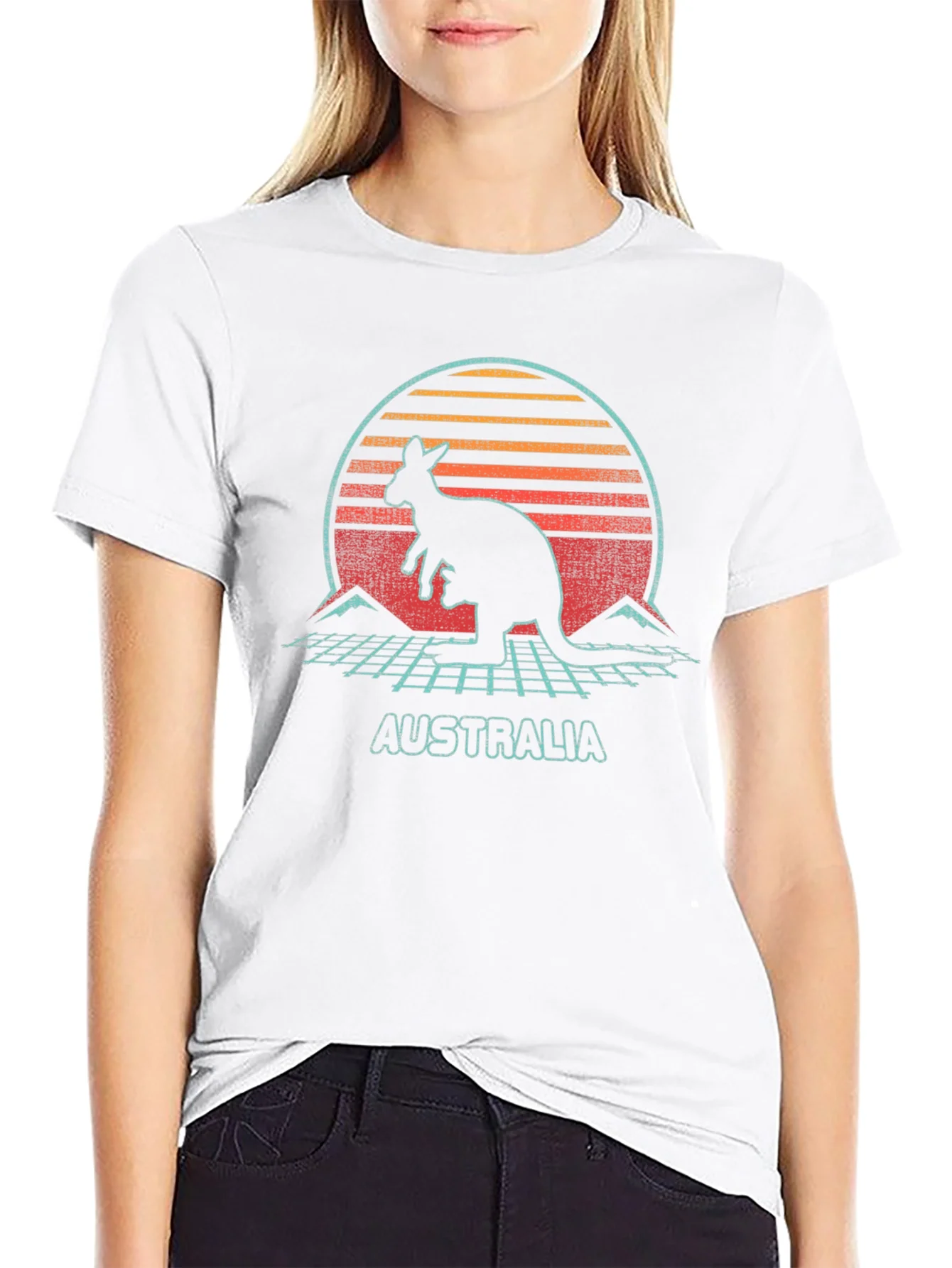 Retro Australia Kangaroo Graphic T-Shirt