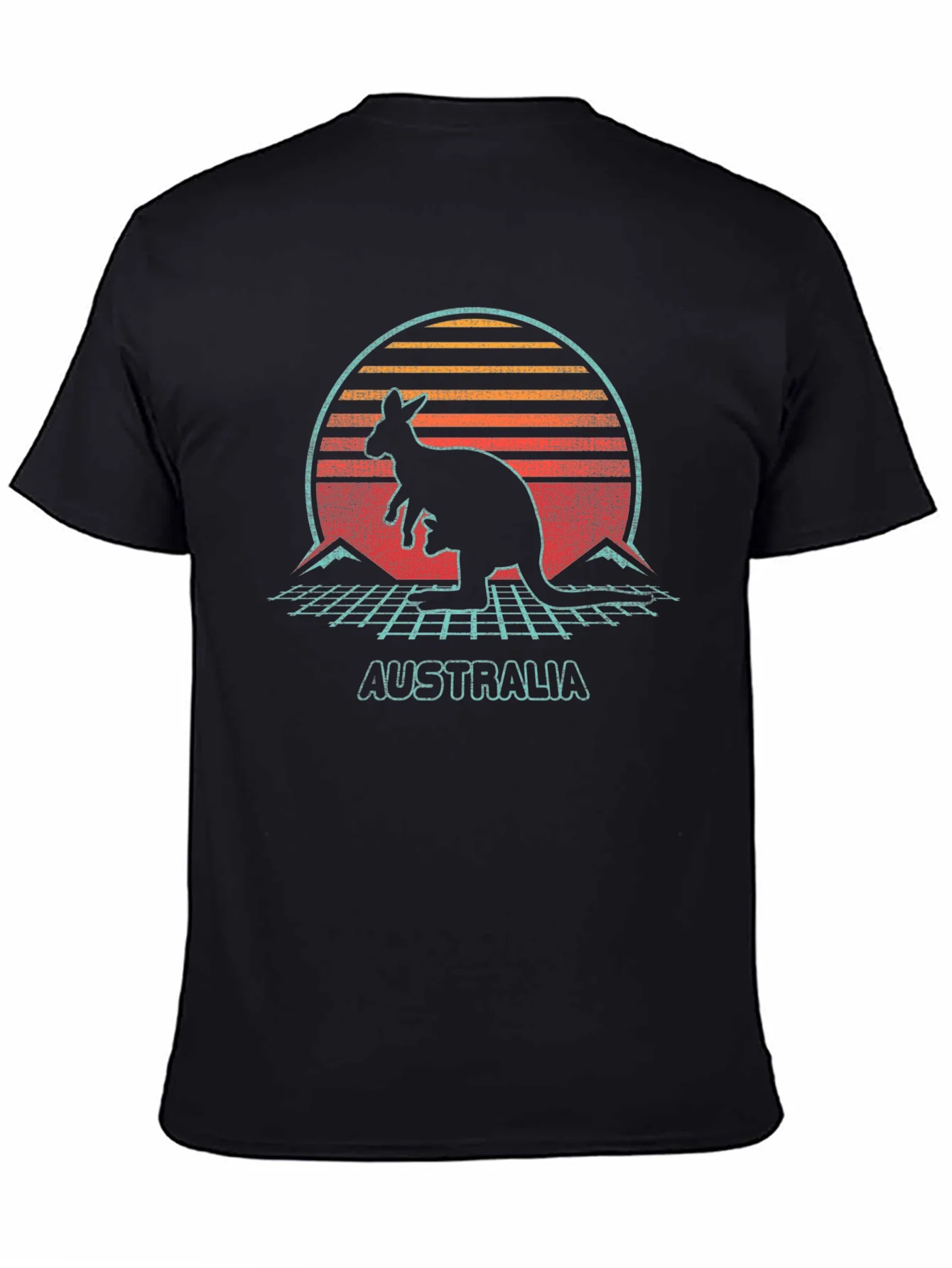 Retro Australia Kangaroo Graphic T-Shirt