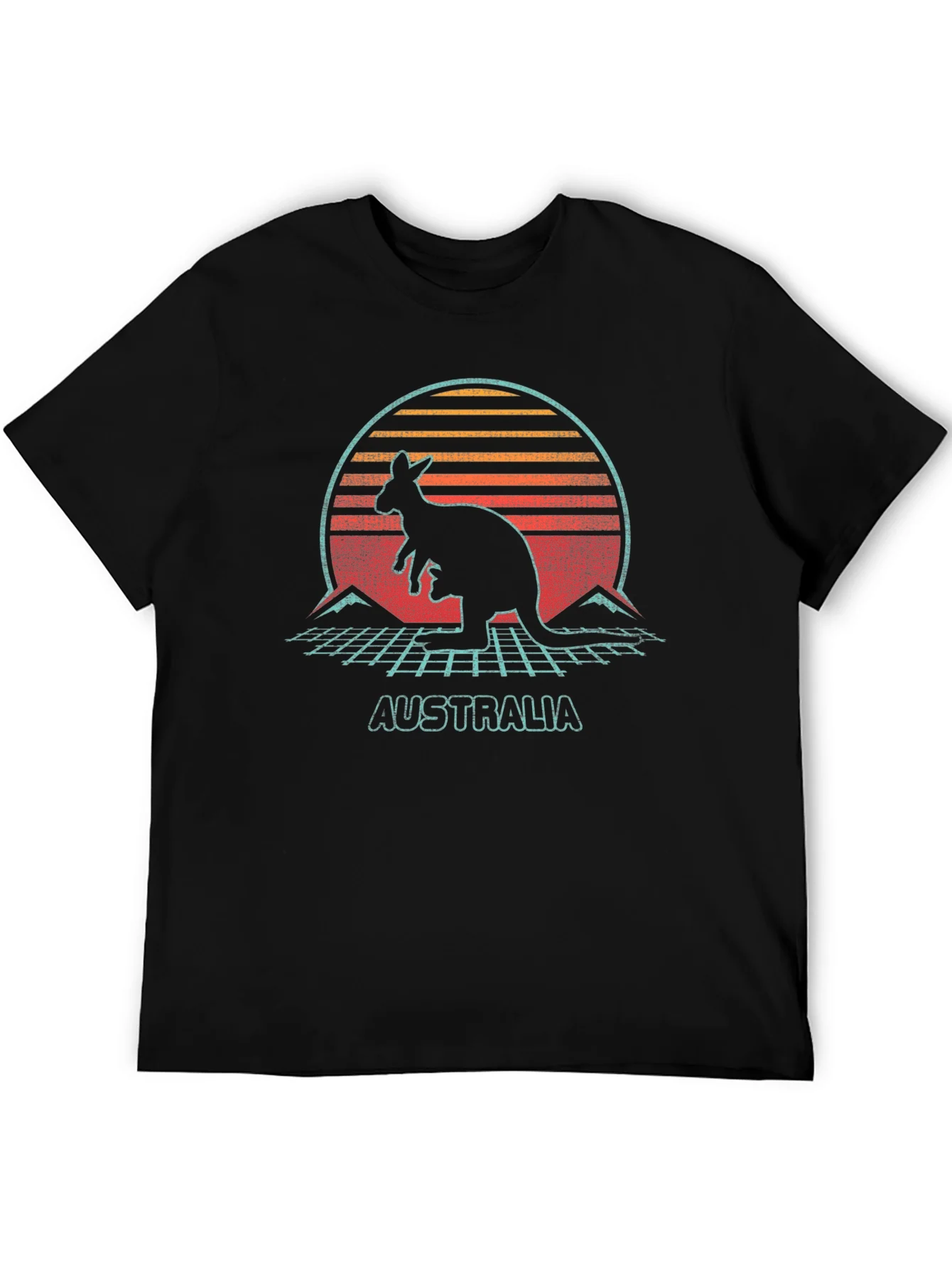Retro Australia Kangaroo Graphic T-Shirt