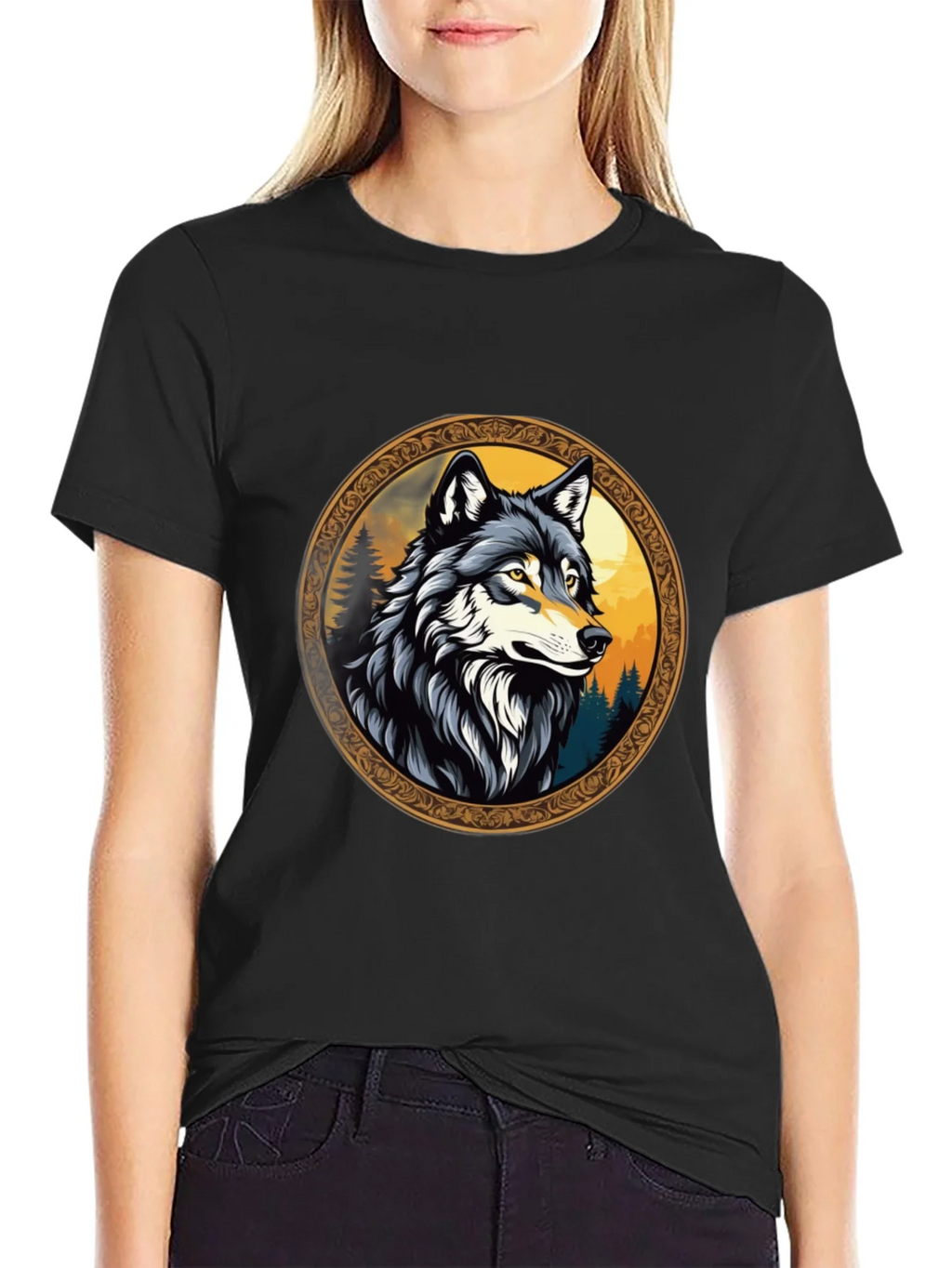 Wolf Graphic Tee - Wildlife Design