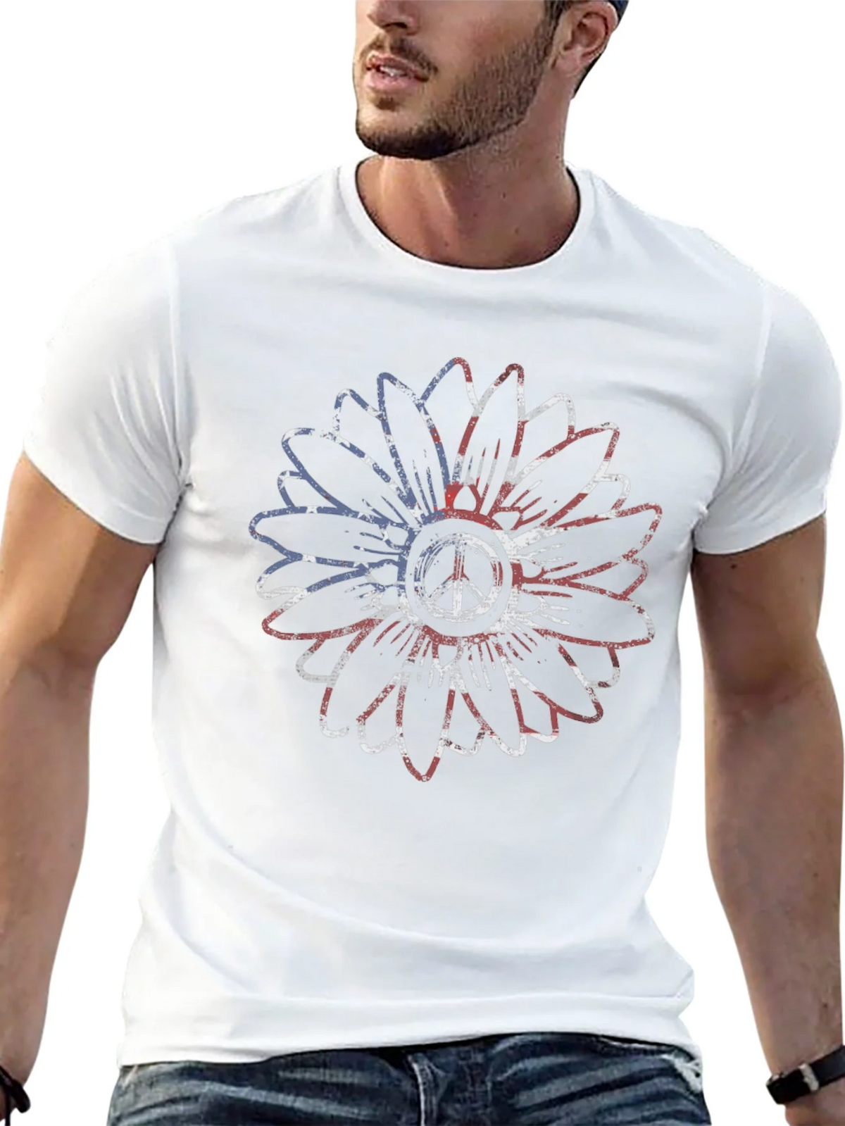 Peace Sunflower Graphic Tee