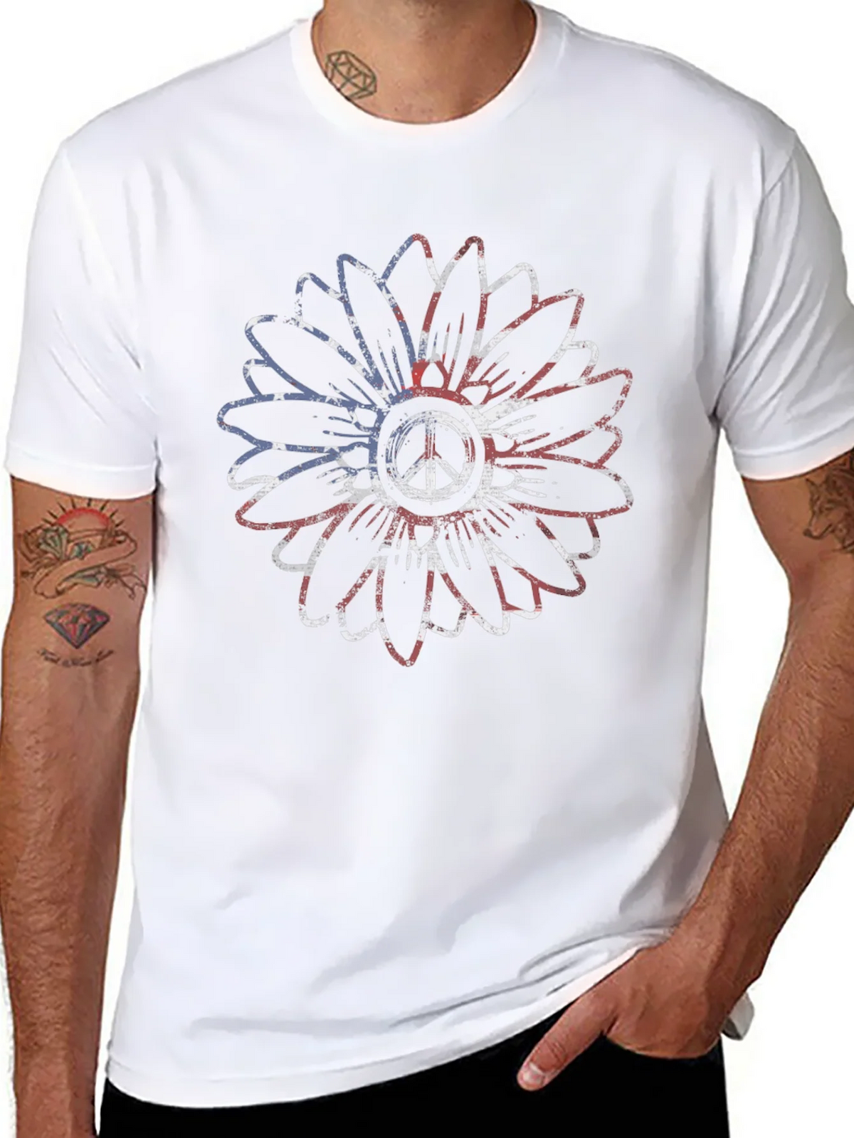 Peace Sunflower Graphic Tee