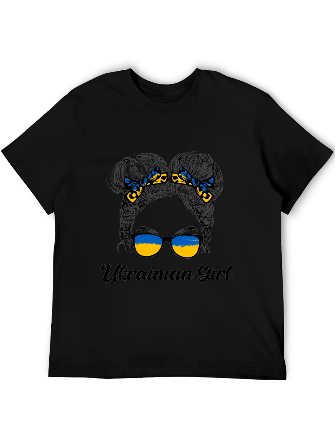Ukrainian Girl Messy Bun T-Shirt
