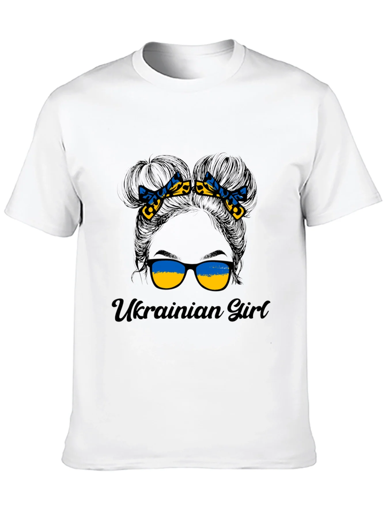 Ukrainian Girl Messy Bun T-Shirt