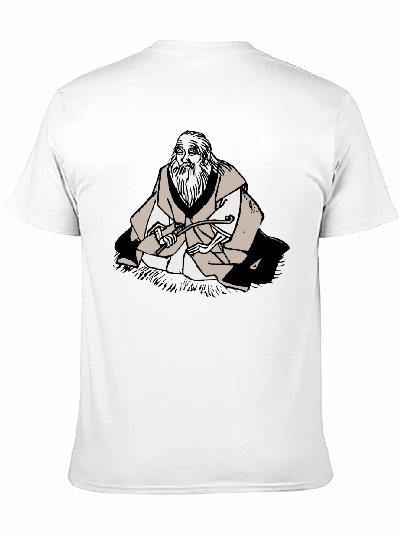 Wise Old Man Graphic Tee - Unique Black T-Shirt