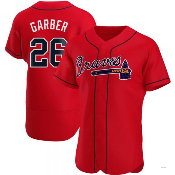 Atlanta Braves #26 Gene Garber Red Alternate Jersey Stitches Baseball Jerseys