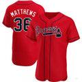 Atlanta Braves #36 Gary Matthews Red Alternate Jersey Stitches Baseball Jerseys