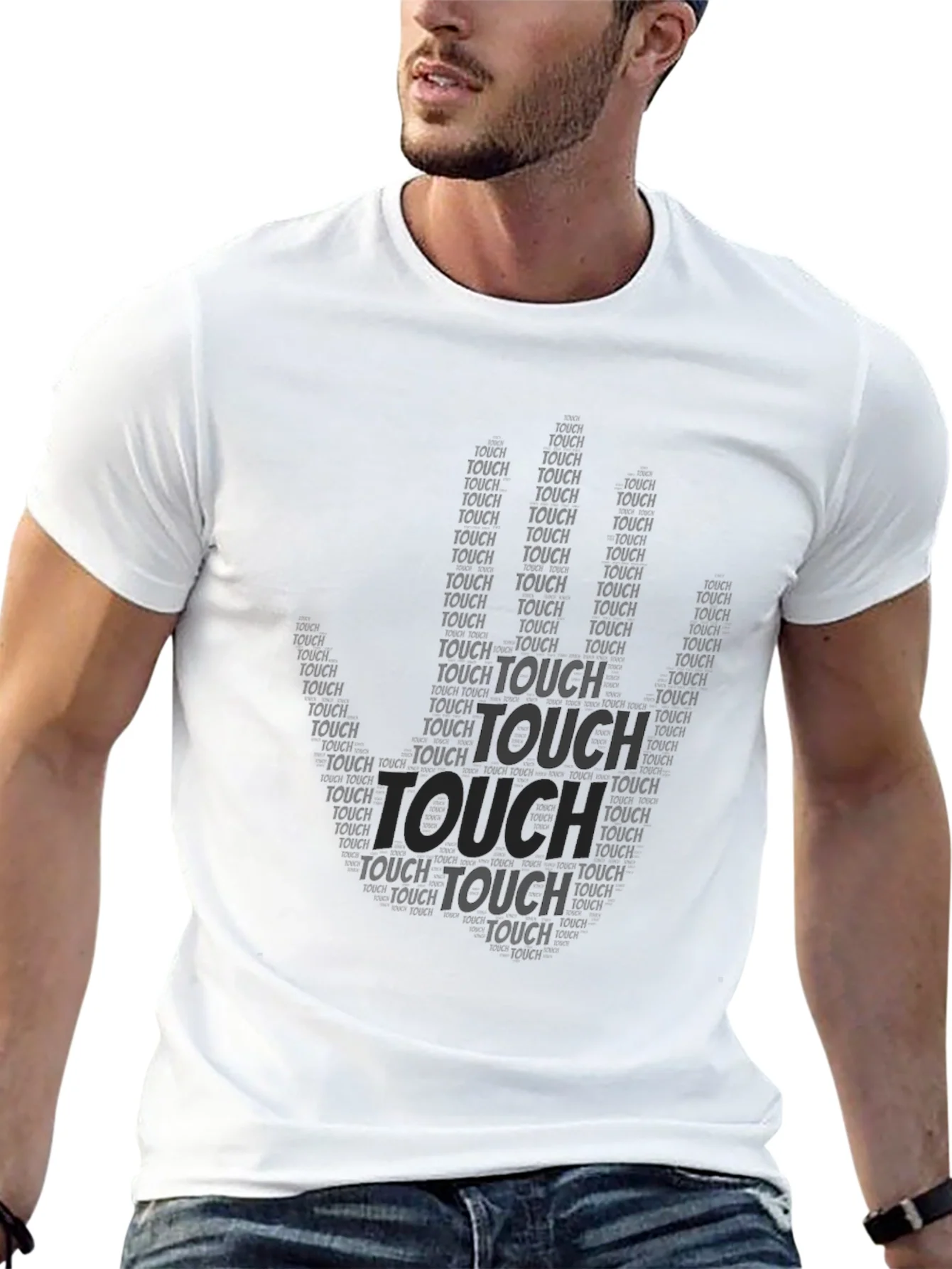 Black Touch Graphic Print T-Shirt