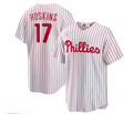 Philadelphia Phillies #17 Rhys Hoskins Home Replica Player Name Jersey - White Baseball Jerseys