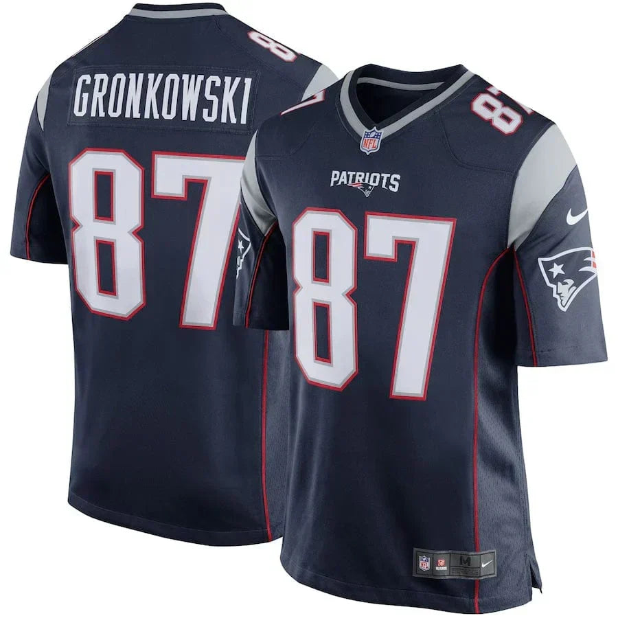 Rob Gronkowski New England Patriots Retired Player Throwback Jersey - Navy