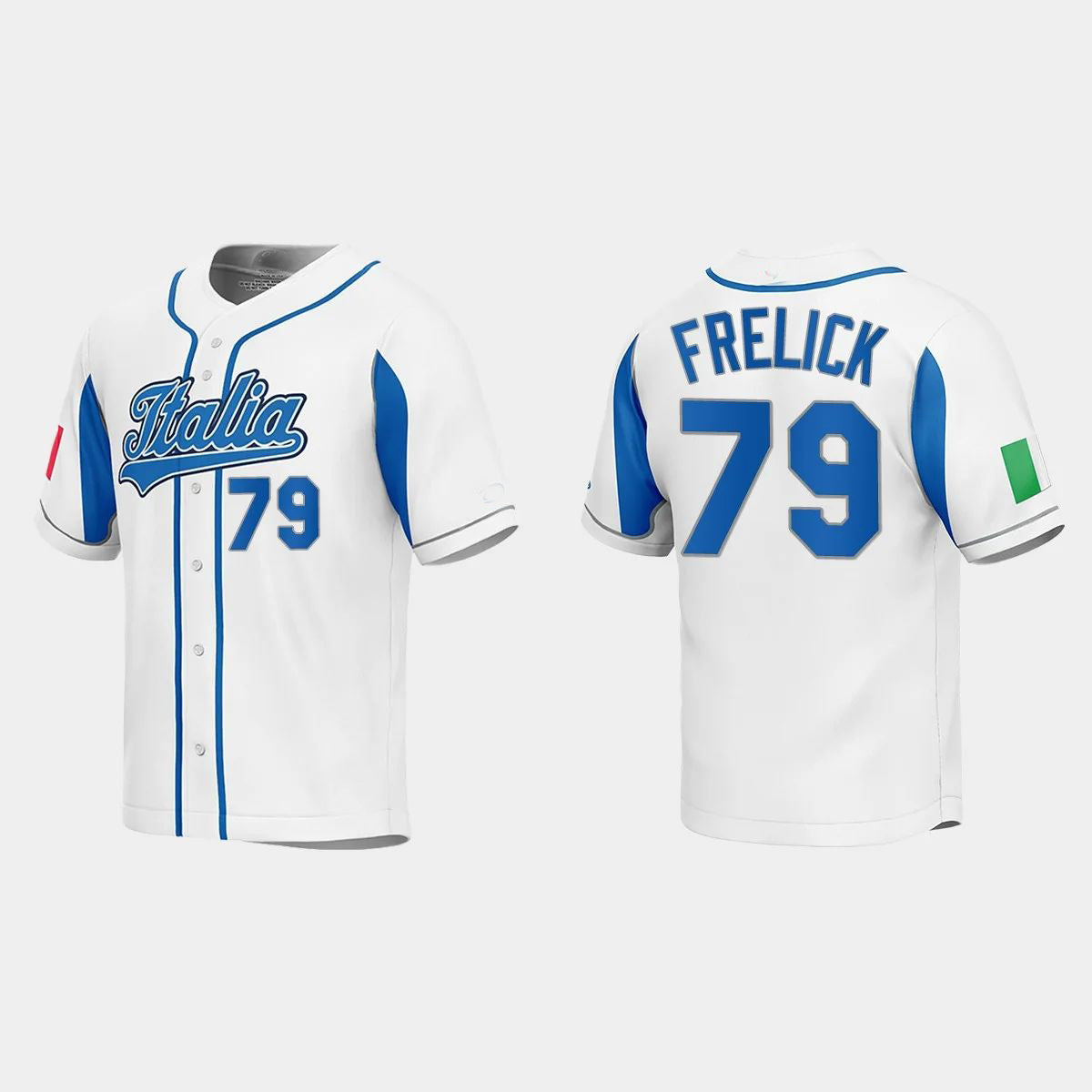 #79 SAL FRELICK ITALY BASEBALL 2023 WORLD BASEBALL CLASSIC JERSEY C ROYAL Stitches Baseball Jerseys