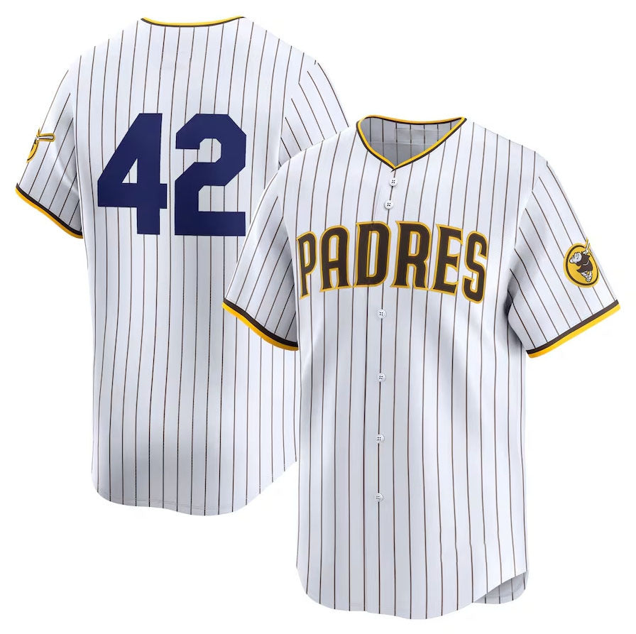 San Diego Padres 2024 #42 Jackie Robinson Day Home Limited Jersey C White Stitches Baseball Jerseys