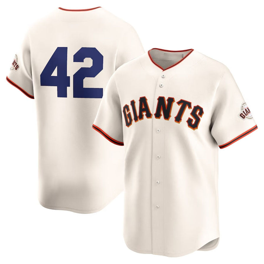 San Francisco Giants 2024 #42 Jackie Robinson Day Home Limited Jersey C Cream Stitches Baseball Jerseys