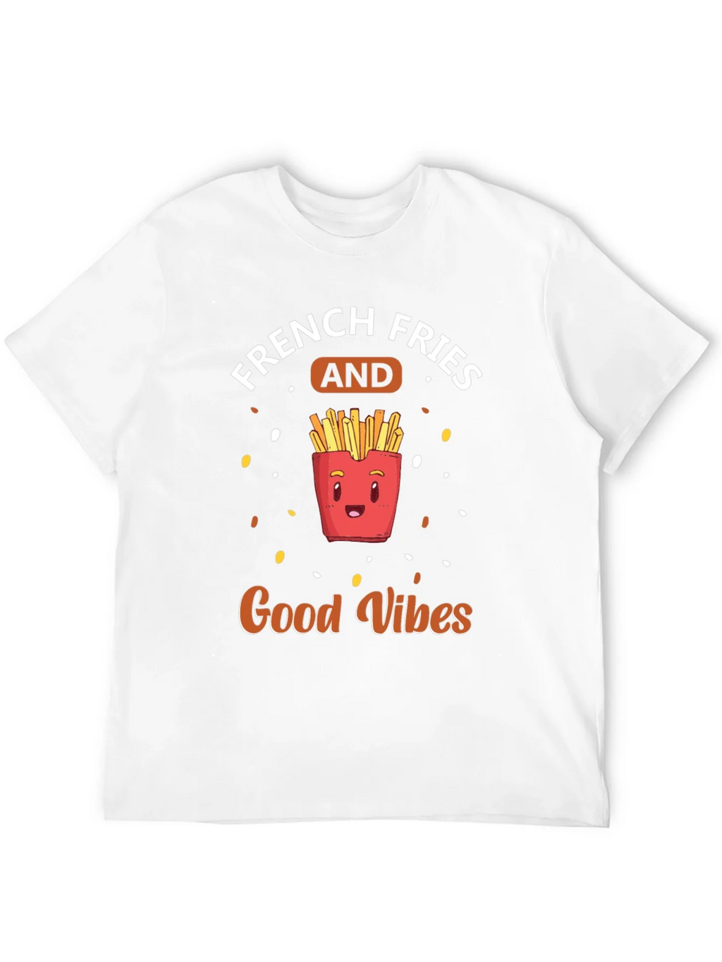 French Fries & Good Vibes Black T-Shirt