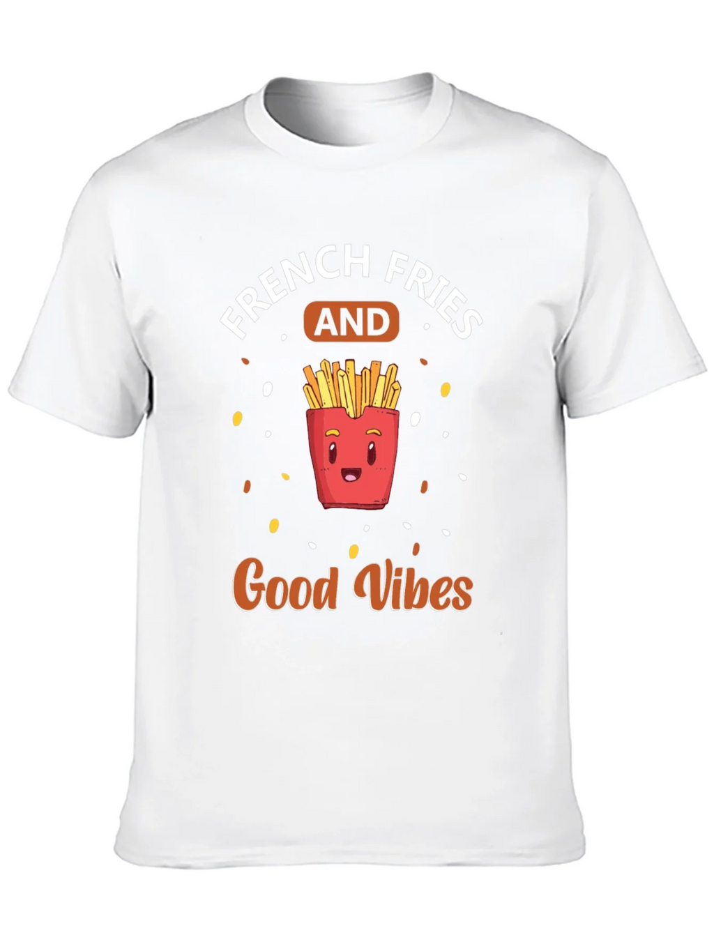 French Fries & Good Vibes Black T-Shirt