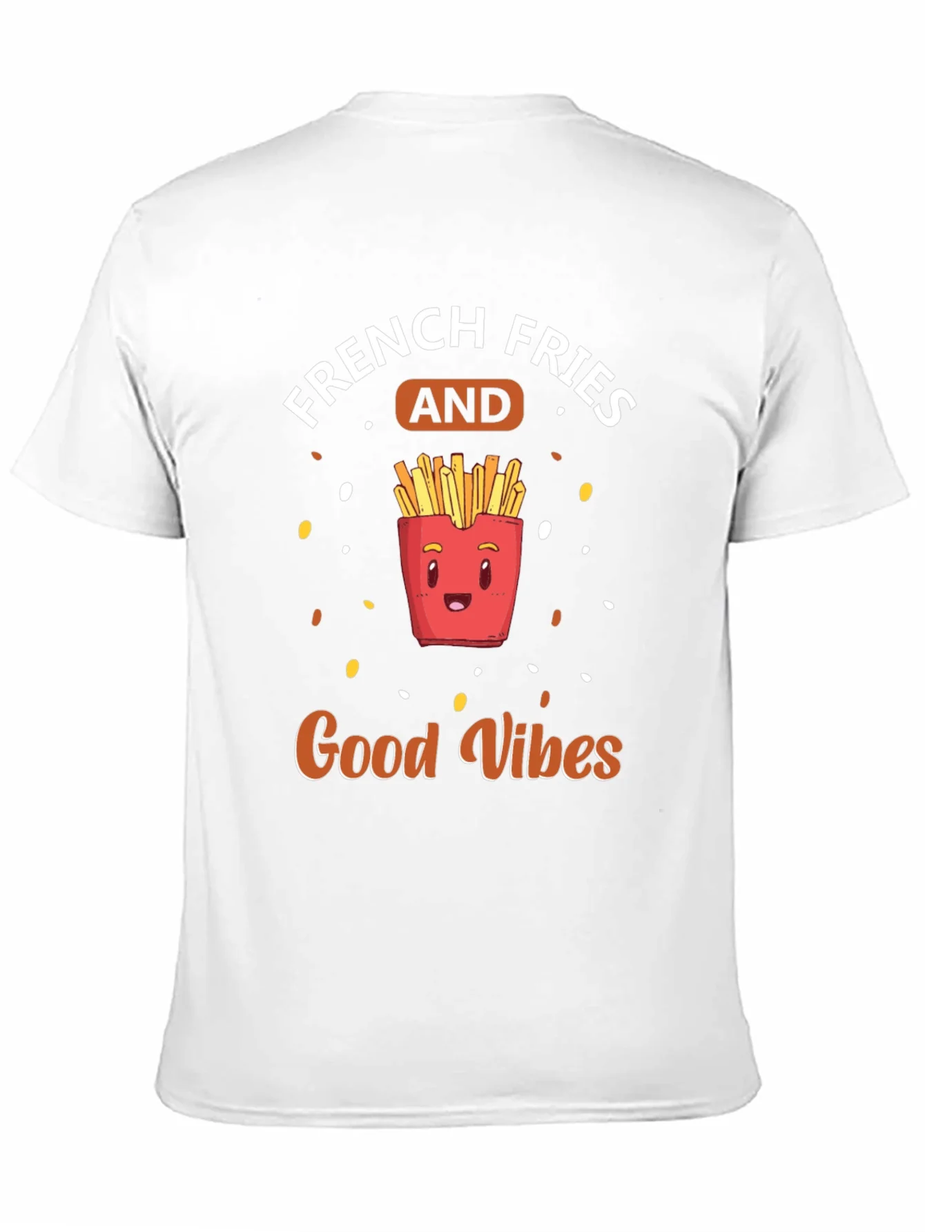 French Fries & Good Vibes Black T-Shirt