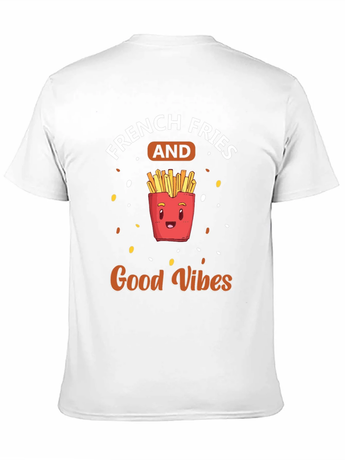 French Fries & Good Vibes Black T-Shirt