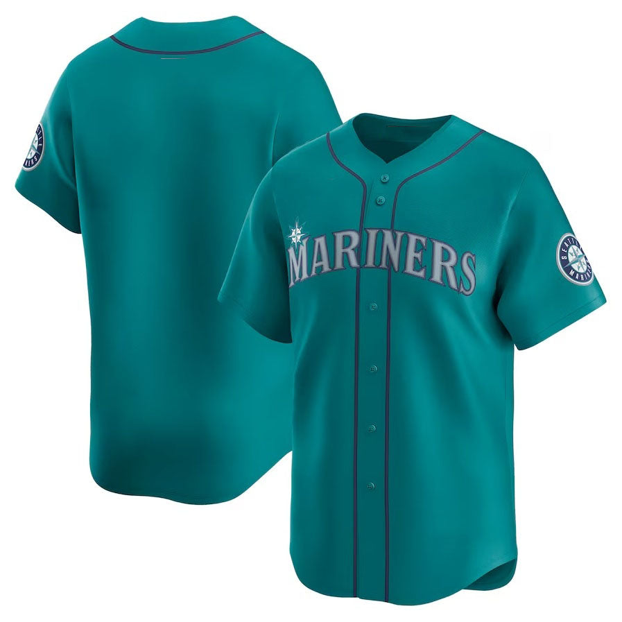 Seattle Mariners Alternate Limited Jersey - Aqua Stitched Baseball Jersey