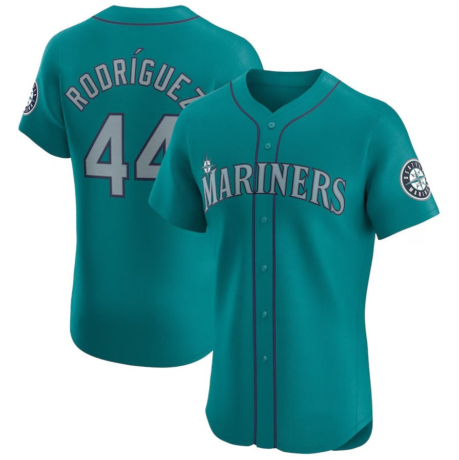 Seattle Mariners #44 Julio Rodrguez Alternate Elite Player Jersey - Aqua Stitched Baseball Jersey