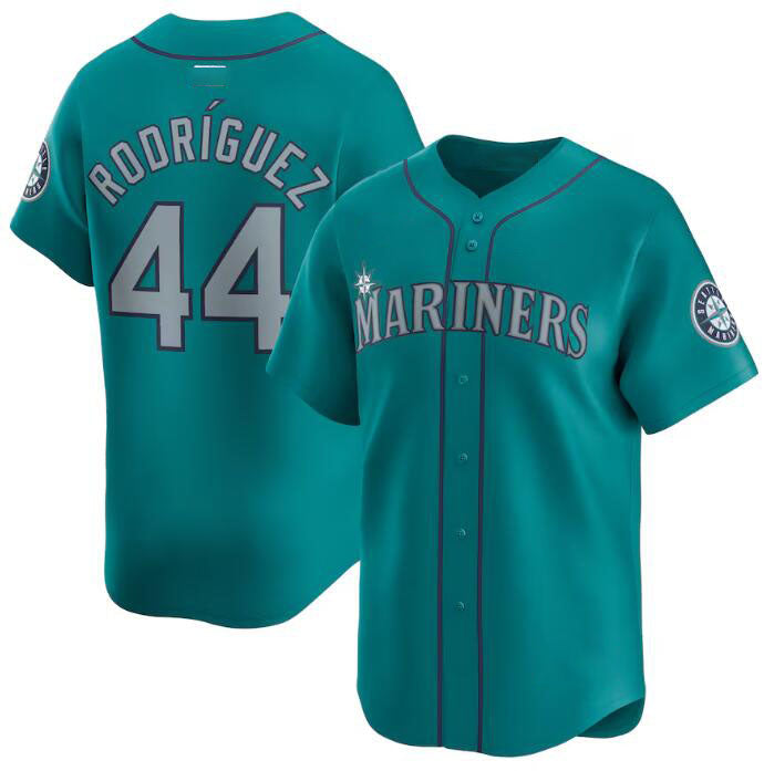 Seattle Mariners #44 Julio Rodrguez Aqua Alternate Limited Stitched Baseball Jersey