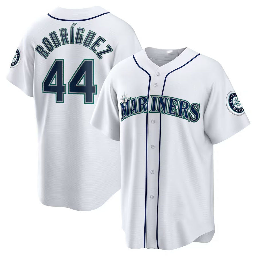 Seattle Mariners #44 Julio Rodrguez Home Replica Jersey - White Stitched Baseball Jersey
