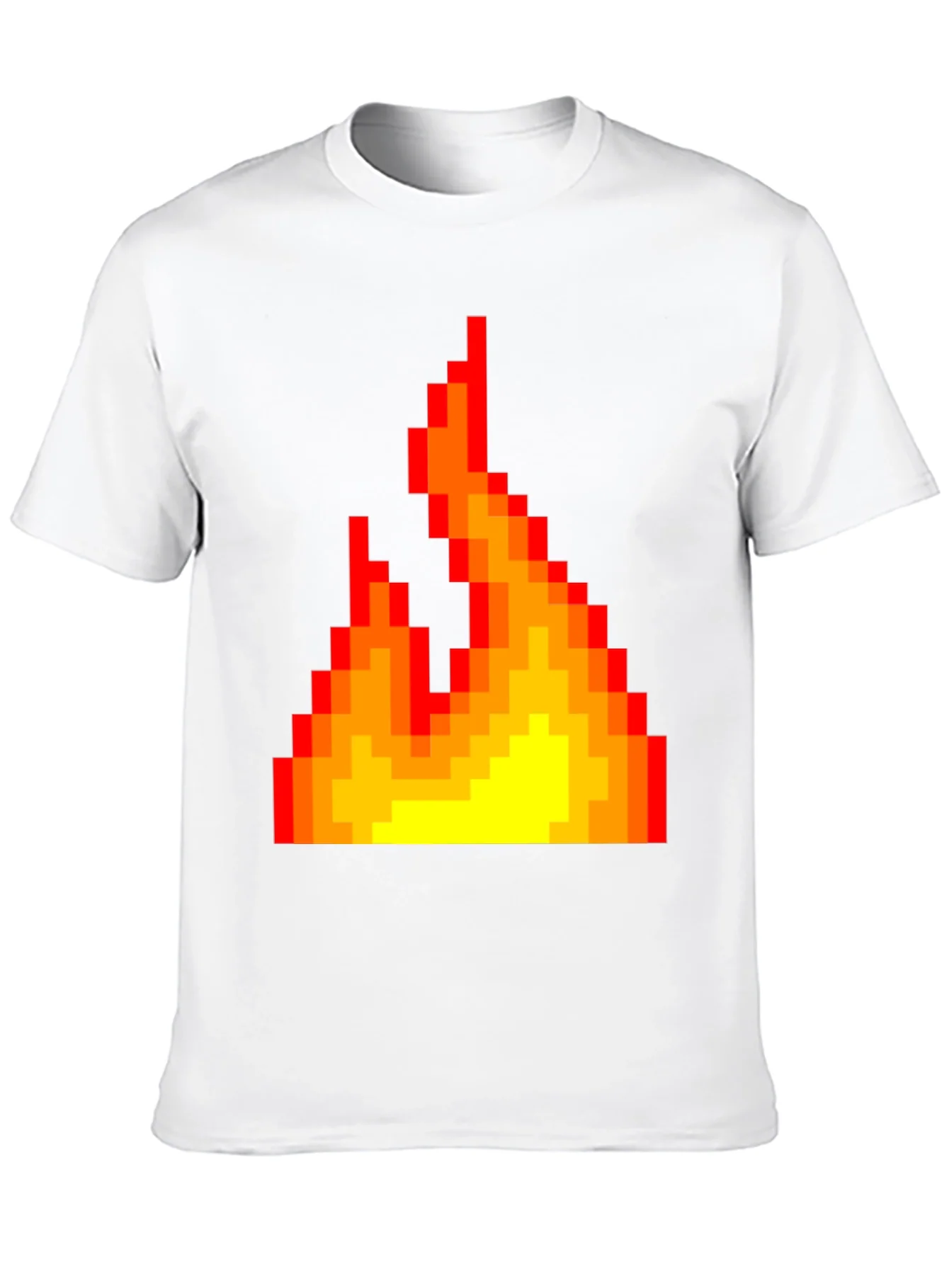 Pixel Fire Graphic Tee - Retro Gaming Style