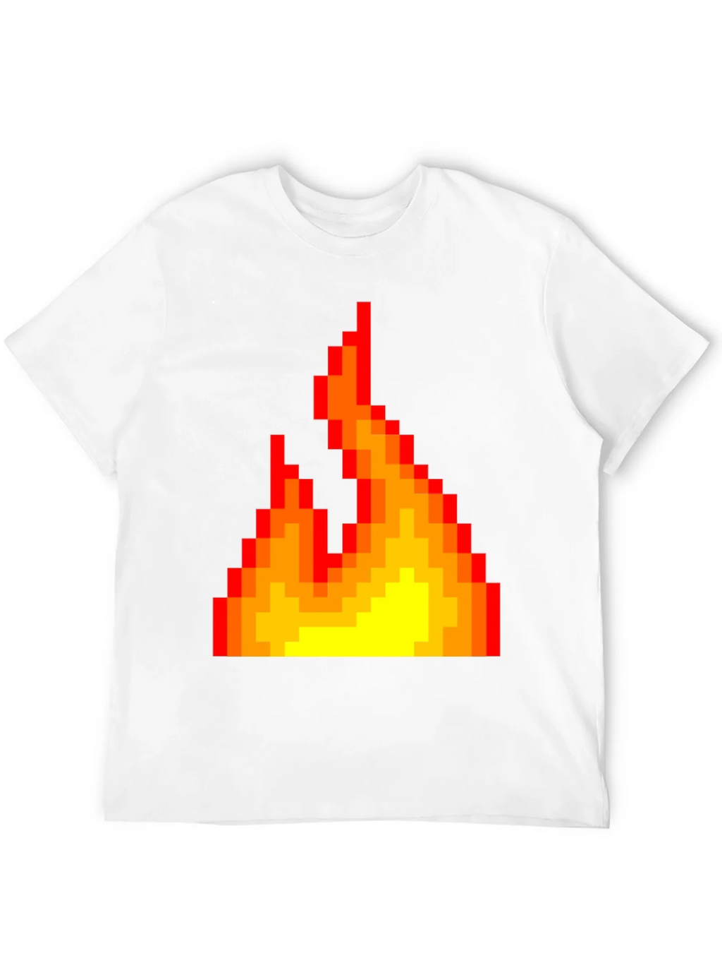 Pixel Fire Graphic Tee - Retro Gaming Style