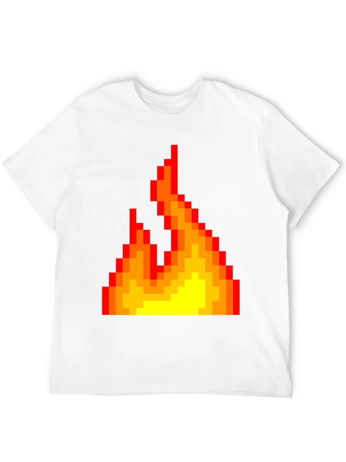 Pixel Fire Graphic Tee - Retro Gaming Style