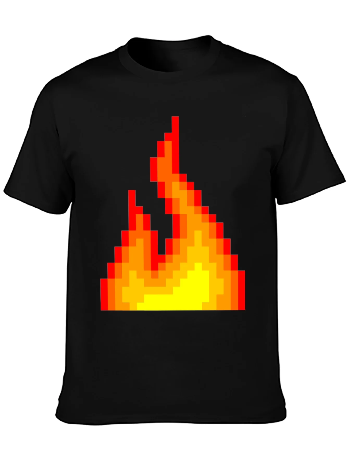 Pixel Fire Graphic Tee - Retro Gaming Style