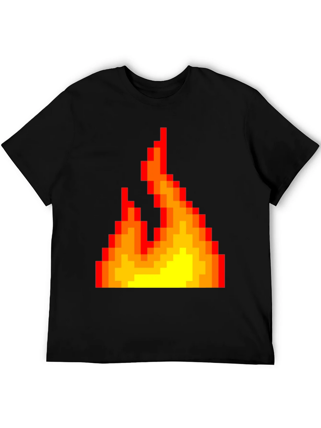 Pixel Fire Graphic Tee - Retro Gaming Style